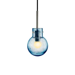 HADELAND GLASSVERK Taklamper|Krystallkuler-KRYSTALLKULE TAKLAMPE SODA STÅLBLÅ 120MM Stålblå