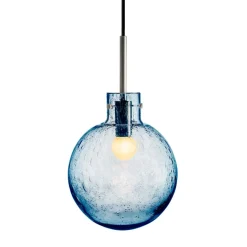 HADELAND GLASSVERK AS Taklamper|Krystallkuler-KRYSTALLKULE TAKLAMPE SODA STÅLBLÅ 200MM Stålblå