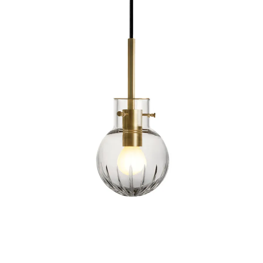 HADELAND GLASSVERK Taklamper|Krystallkuler-KRYSTALLKULE TAKLAMPE STOR STJERNE 120MM Klar