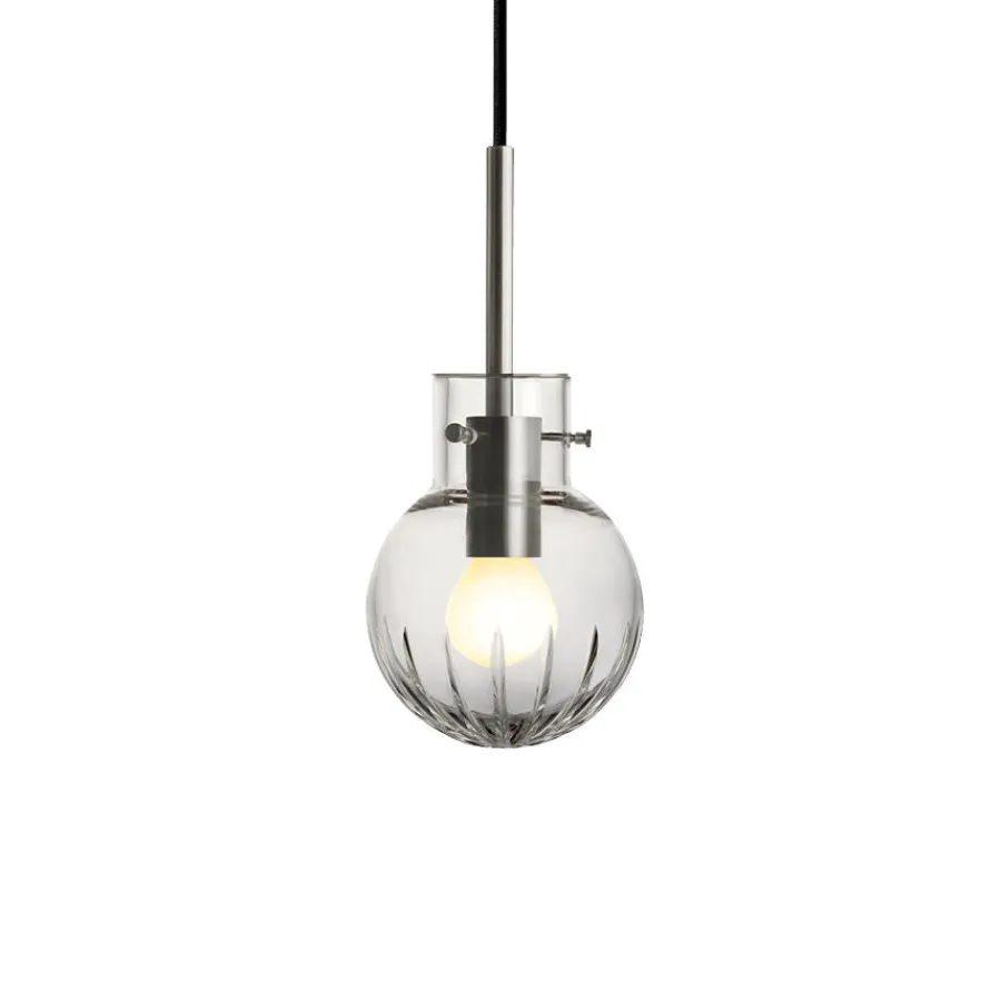 HADELAND GLASSVERK Taklamper|Krystallkuler-KRYSTALLKULE TAKLAMPE STOR STJERNE 120MM Klar