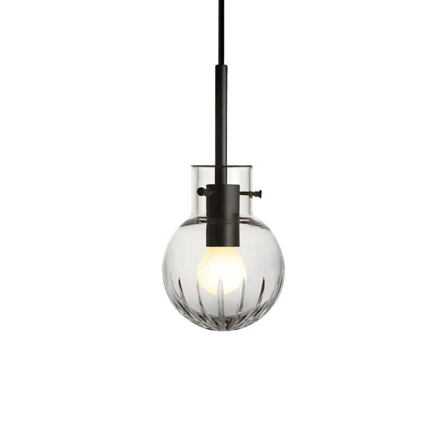 HADELAND GLASSVERK Taklamper|Krystallkuler-KRYSTALLKULE TAKLAMPE STOR STJERNE 120MM Klar