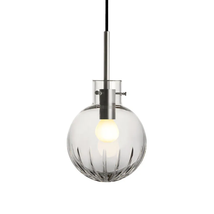 HADELAND GLASSVERK Taklamper|Krystallkuler-KRYSTALLKULE TAKLAMPE STOR STJERNE 160MM Klar