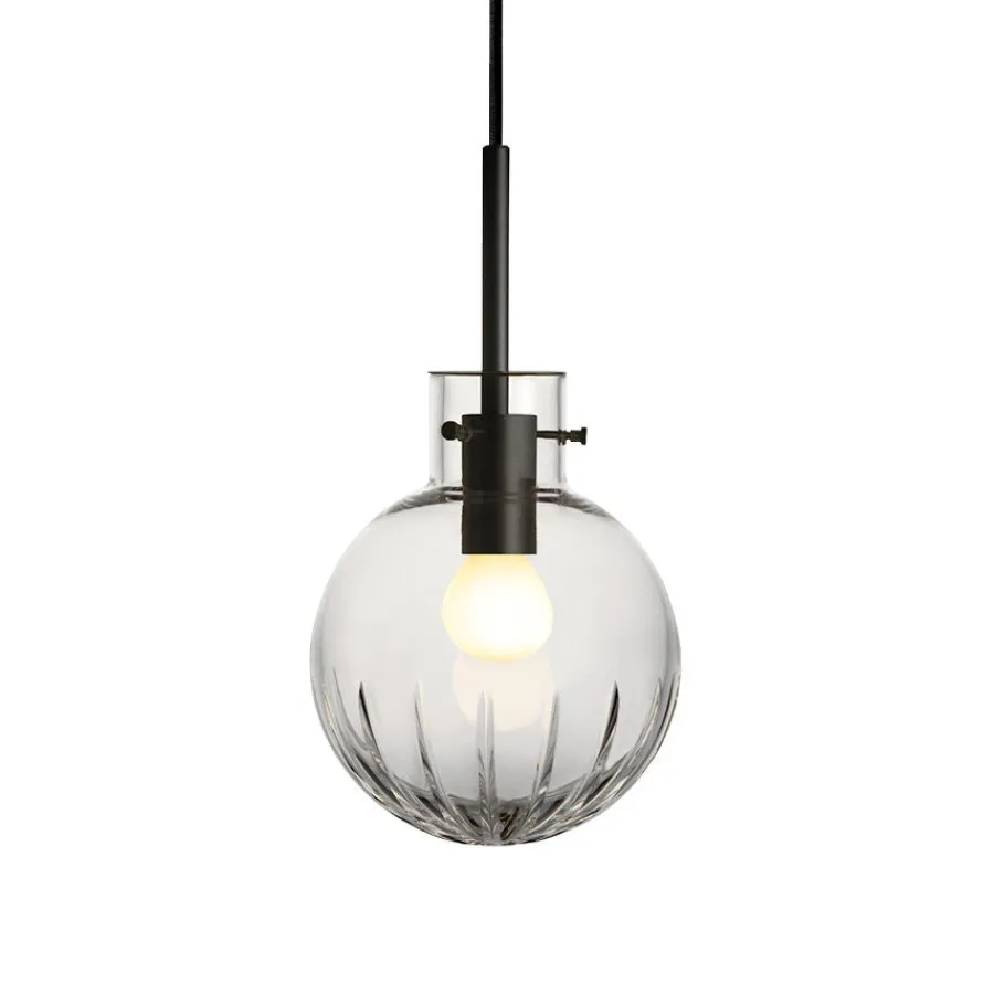 HADELAND GLASSVERK Taklamper|Krystallkuler-KRYSTALLKULE TAKLAMPE STOR STJERNE 160MM Klar