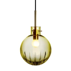 HADELAND GLASSVERK AS Taklamper|Krystallkuler-KRYSTALLKULE TAKLAMPE STOR STJERNE 200MM Oliven