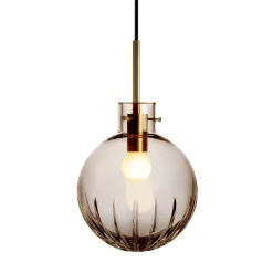 HADELAND GLASSVERK Taklamper|Krystallkuler-KRYSTALLKULE TAKLAMPE STOR STJERNE 160MM Kakao
