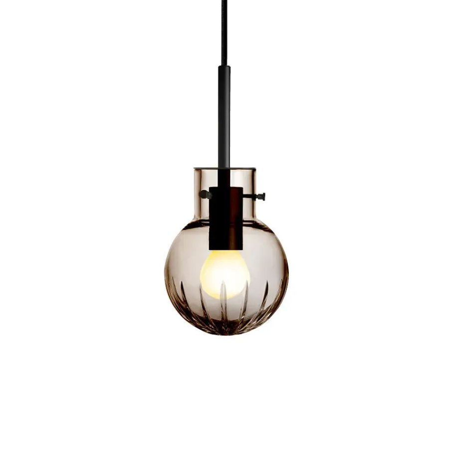 HADELAND GLASSVERK Taklamper|Krystallkuler-KRYSTALLKULE TAKLAMPE STOR STJERNE 120MM Kakao