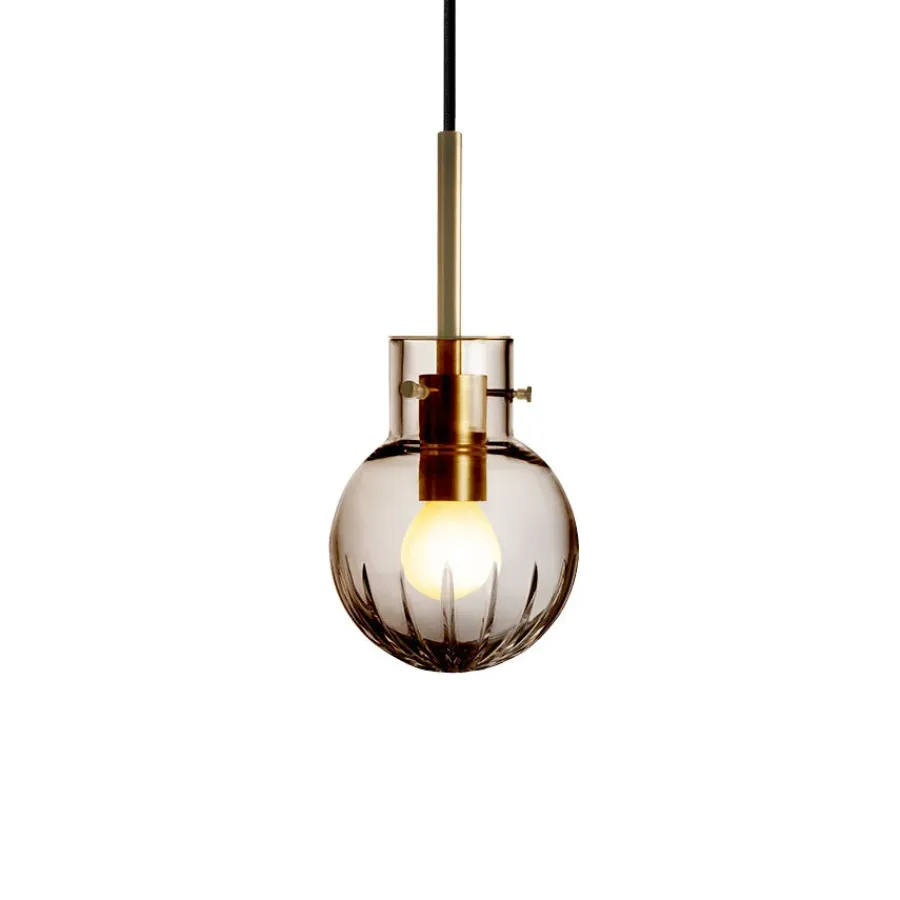 HADELAND GLASSVERK Taklamper|Krystallkuler-KRYSTALLKULE TAKLAMPE STOR STJERNE 120MM Kakao
