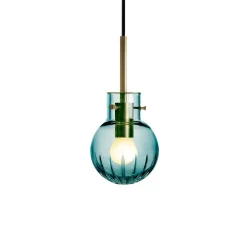 HADELAND GLASSVERK Taklamper|Krystallkuler-KRYSTALLKULE TAKLAMPE STOR STJERNE BLÅGRØNN 120MM Blågrønn