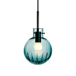 HADELAND GLASSVERK Taklamper|Krystallkuler-KRYSTALLKULE TAKLAMPE STOR STJERNE BLÅGRØNN 160MM Blågrønn
