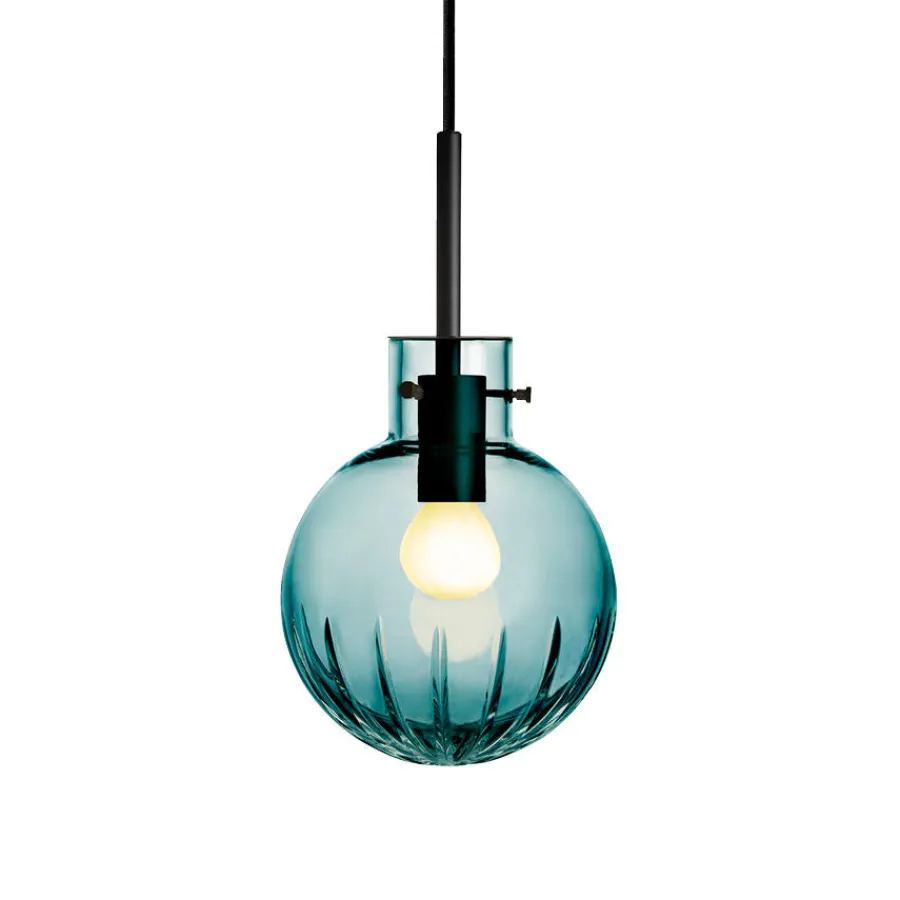 HADELAND GLASSVERK Taklamper|Krystallkuler-KRYSTALLKULE TAKLAMPE STOR STJERNE BLÅGRØNN 160MM Blågrønn
