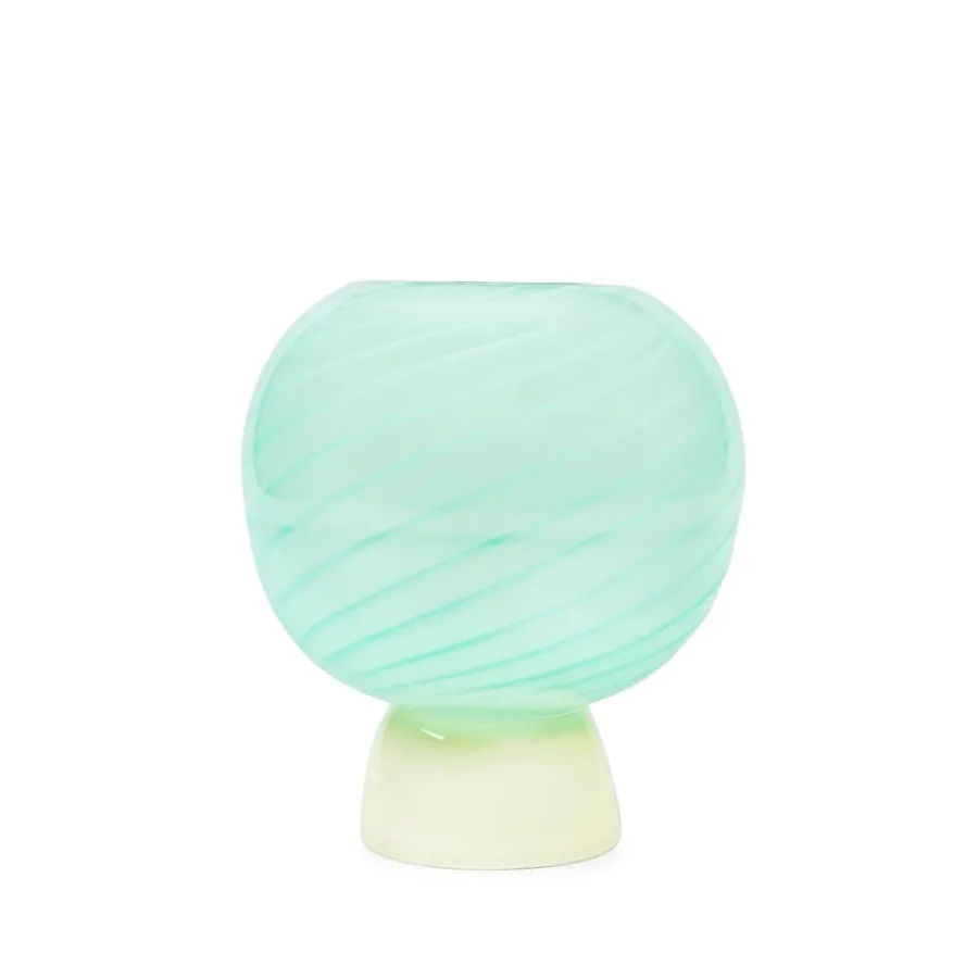 HADELAND GLASSVERK AS Vaser|Kunstglass-KUMI LITEN VASE GRØNN / BEIGE Grønn