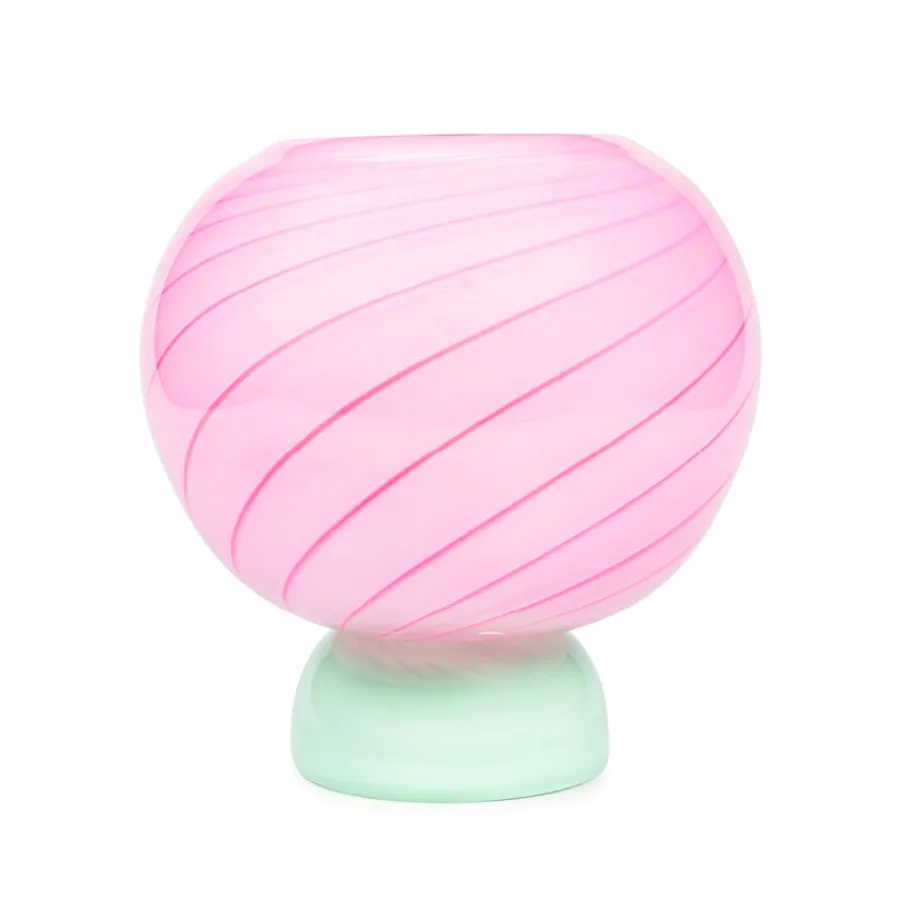 HADELAND GLASSVERK AS Vaser|Kunstglass-KUMI STOR VASE / GRØNN Rosa