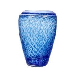HADELAND GLASSVERK Vaser-LOBELIA VASE 24,5 CM BLÅ
