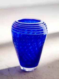 HADELAND GLASSVERK Vaser-LOBELIA VASE 24,5 CM BLÅ