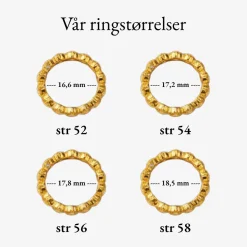 HADELAND GLASSVERK Ringer|Ringer-LYRA RING GUL