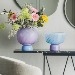HADELAND GLASSVERK AS Dekorfat Og -Boller|Kunstglass-MARI SKÅL BLÅ / FIOLETT Blå