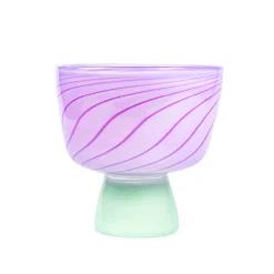 HADELAND GLASSVERK AS Dekorfat Og -Boller|Kunstglass-MARI SKÅL FIOLETT / GRØNN Lilla