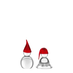 HADELAND GLASSVERK AS Julepynt-NISSEBARN 7,5 CM 2 PK Rød