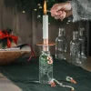NORGESGLASSET Lysestaker-LYSHOLDER TIL NORGESFLASKE ROSEGULL