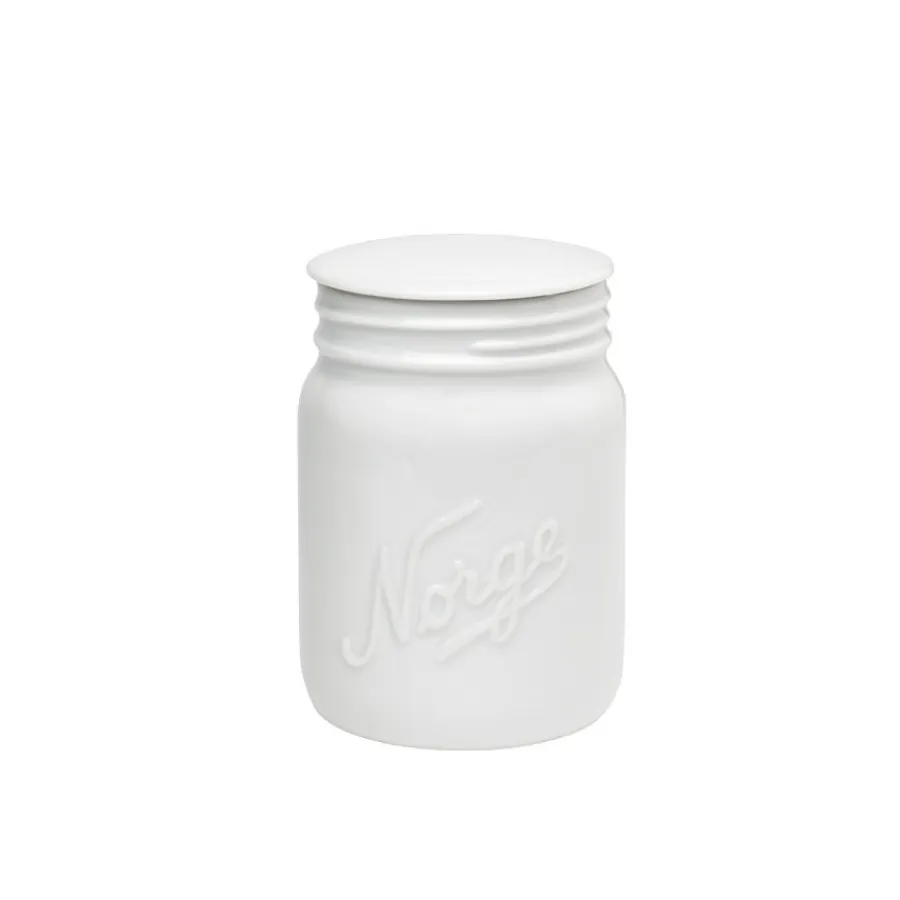 NORGESGLASSET Oppbevaring Og Krukker-OPPBEVARINGSKRUKKE M/LOKK 0,5L Hvit