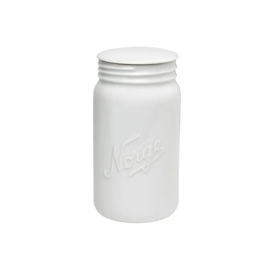 NORGESGLASSET Oppbevaring Og Krukker-OPPBEVARINGSKRUKKE M/LOKK 0,7 L Hvit