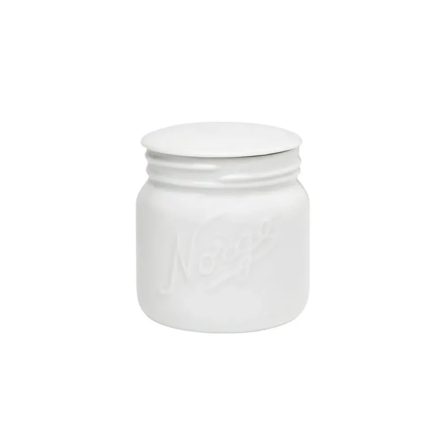 NORGESGLASSET Oppbevaring Og Krukker-OPPBEVARINGSKRUKKE M/LOKK 0,4 L T Hvit
