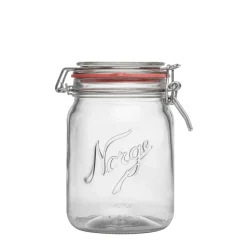 NORGESGLASSET Oppbevaring Og Krukker-OPPBEVARINGSGLASS 0,7L HENGSLET LOKK 4PK