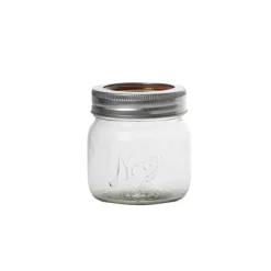 NORGESGLASSET Oppbevaring Og Krukker-OPPBEVARINGSGLASS 0,4L SKRULOKK 4PK Klar