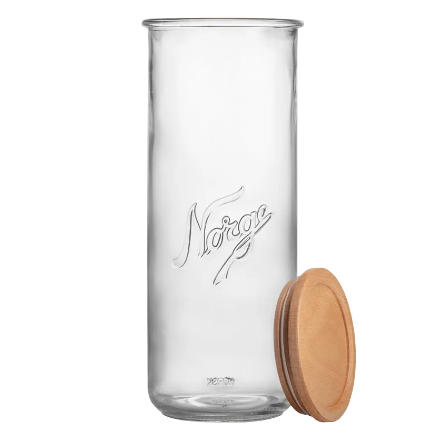 NORGESGLASSET Oppbevaring Og Krukker-OPPBEVARINGSGLASS 27 CM TRELOKK Klar