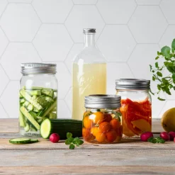 NORGESGLASSET Oppbevaring Og Krukker-OPPBEVARINGSGLASS 1L SKRULOKK Klar