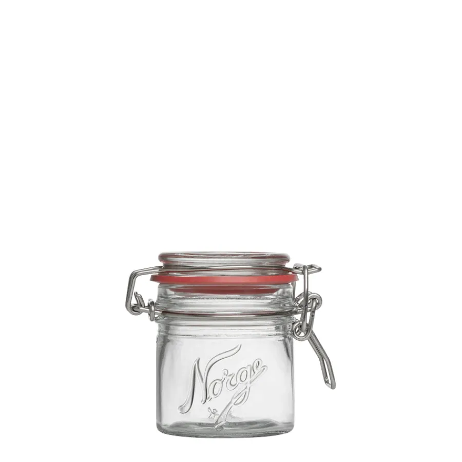 NORGESGLASSET Oppbevaring Og Krukker-OPPBEVARINGSGLASS 0,1L HENGSLET LOKK Klar