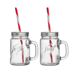 NORGESGLASSET Kopper Og Krus-SEIDEL GLASS M/SUGERØR 2PKT