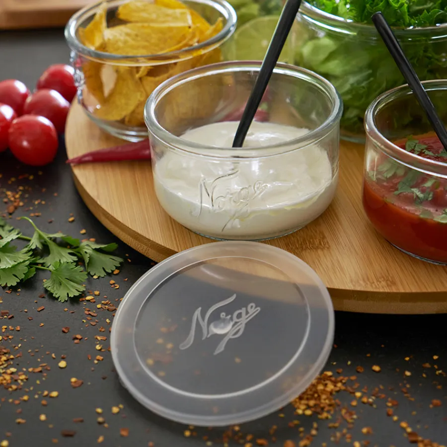 NORGESGLASSET Fat Og Serveringsfat-TACOSETT 8 DELER Klar