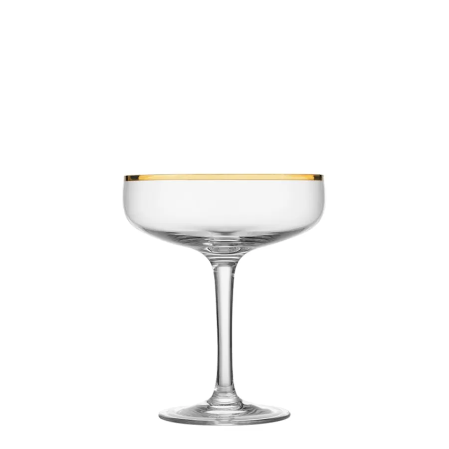 HADELAND GLASSVERK AS Champagneglass-ODYSSÉ CAVASKÅL 25CL 4PK GULLKANT