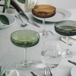HADELAND GLASSVERK AS Champagneglass-ODYSSÉ CAVASKÅL 25CL 2PK RØKGRÅ Røkgrå