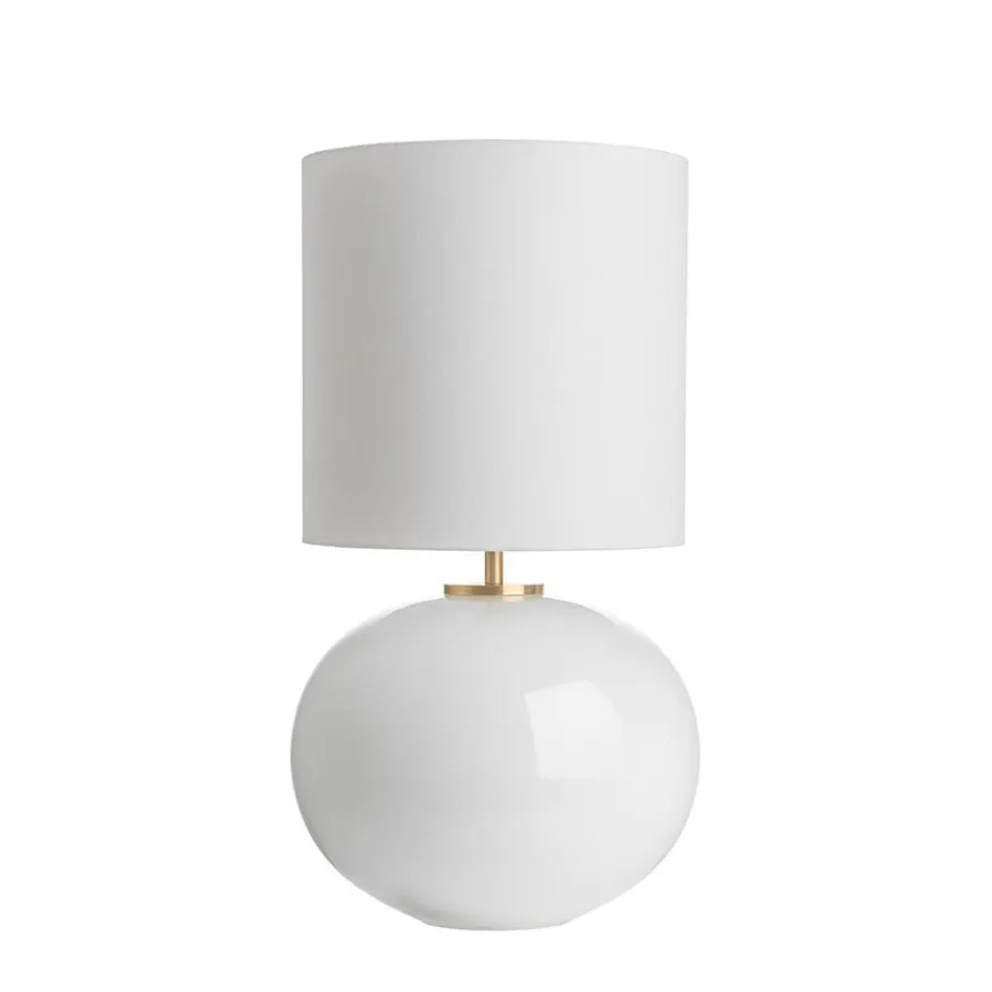 HADELAND GLASSVERK Bordlamper|Bordlamper-SENJA Bordlampe 30*30 skjerm Hvit