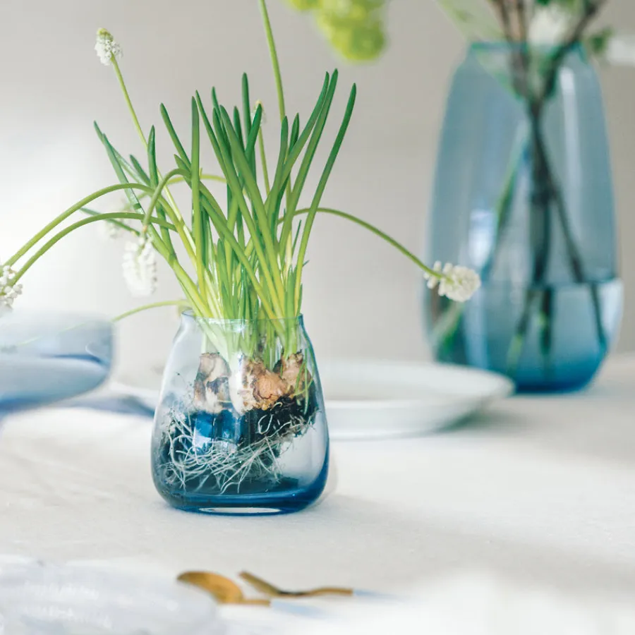 HADELAND GLASSVERK AS Vaser-SICCORI VASE 26 CM HIMMELBLÅ Blå
