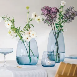HADELAND GLASSVERK AS Vaser-SICCORI VASE 20 CM HIMMELBLÅ Blå