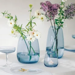 HADELAND GLASSVERK AS Vaser-SICCORI VASE 20 CM HIMMELBLÅ Blå