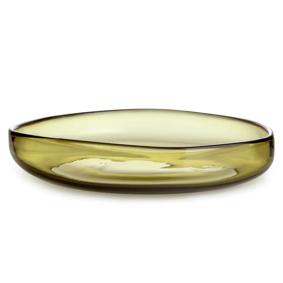 HADELAND GLASSVERK AS Dekorfat Og -Boller|Fat Og Serveringsfat-SINE FAT OLIVEN