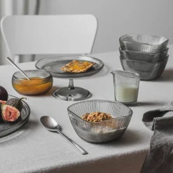 HADELAND GLASSVERK AS Skåler Og Boller-SIRI BOLLE 13 CM 4PK RØKGRÅ Røkgrå