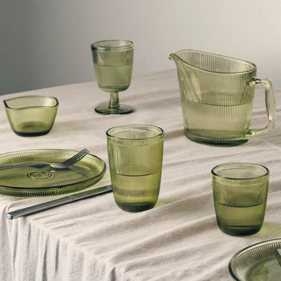 HADELAND GLASSVERK Vannglass-SIRI DRIKKEGLASS 20CL 4PK GRØNN