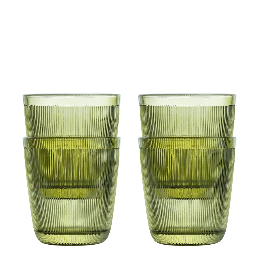 HADELAND GLASSVERK Vannglass-SIRI DRIKKEGLASS 20CL 4PK GRØNN