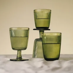 HADELAND GLASSVERK Vannglass-SIRI DRIKKEGLASS 30CL 4PK GRØNN