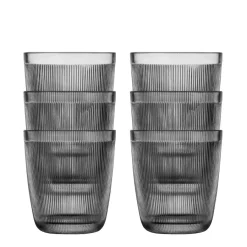 HADELAND GLASSVERK AS Vannglass-SIRI DRIKKEGLASS 20CL 6PK RØKGRÅ Røkgrå
