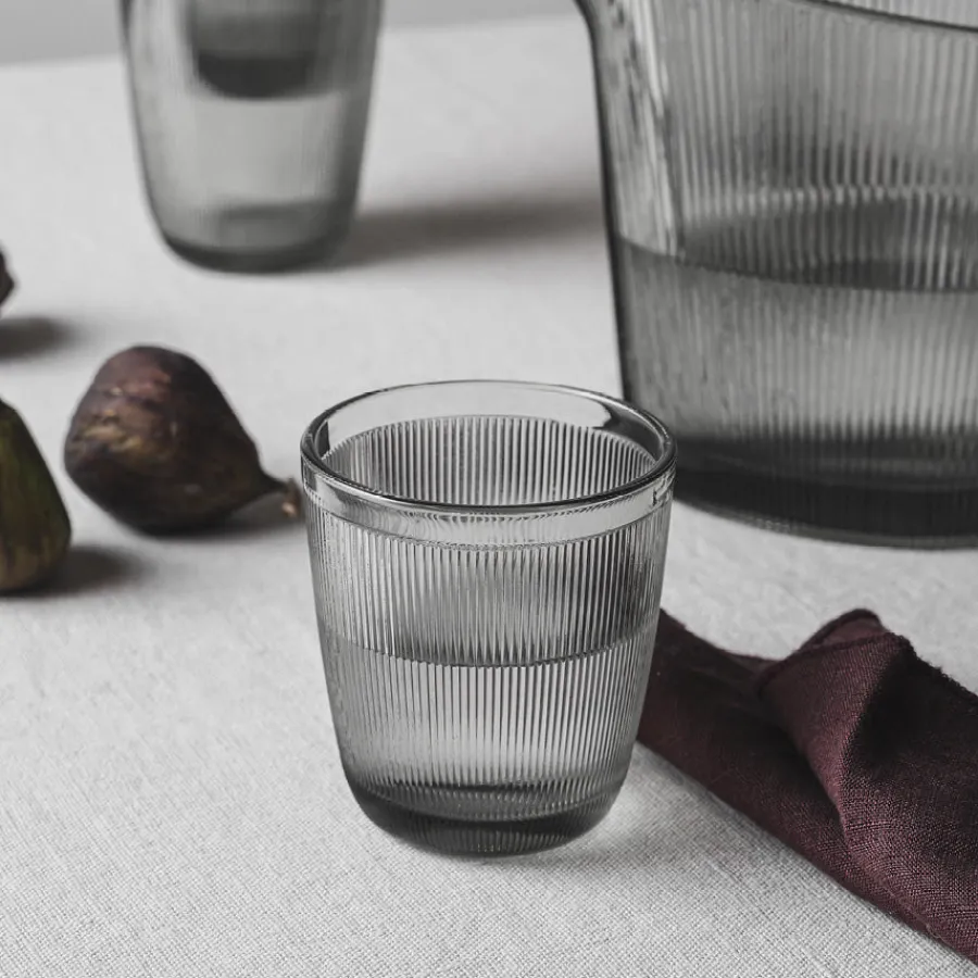 HADELAND GLASSVERK AS Vannglass-SIRI DRIKKEGLASS 20CL 6PK RØKGRÅ Røkgrå