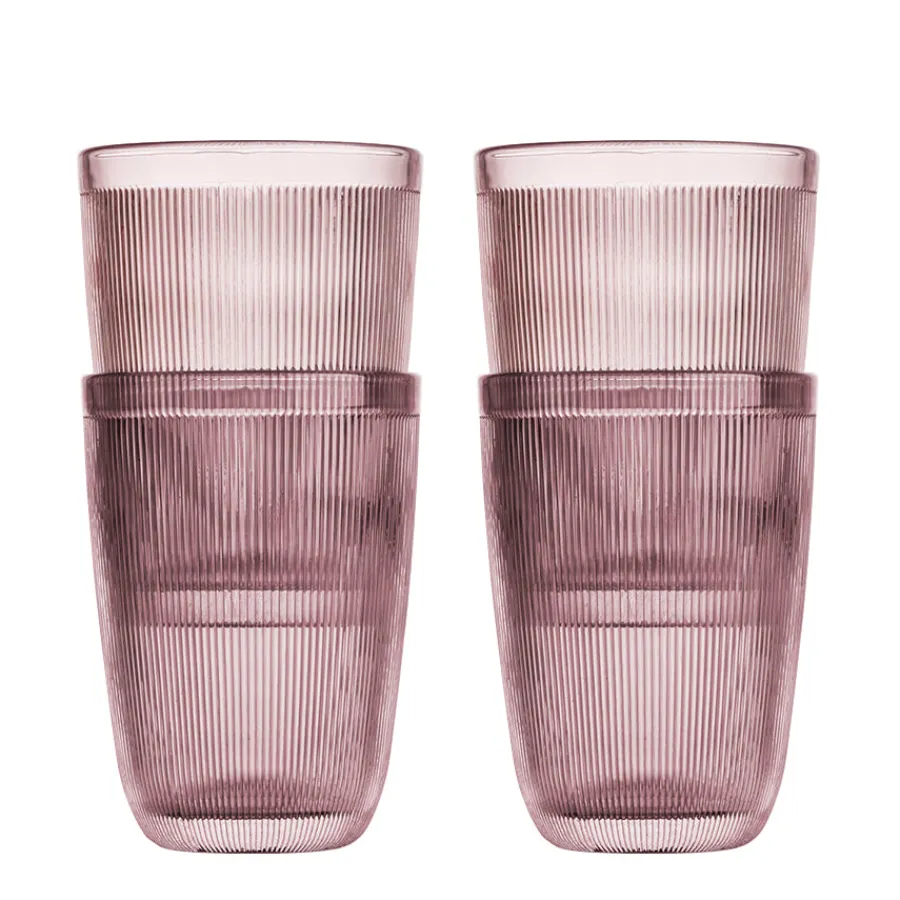 HADELAND GLASSVERK AS Vannglass-SIRI DRIKKEGLASS 30CL 4PK ROSA