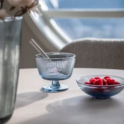 HADELAND GLASSVERK Skåler Og Boller-SIRI SKÅL 13 CM 2PK BLÅ