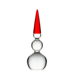 HADELAND GLASSVERK AS Julepynt-SNØMANN NISSE 17 CM Rød