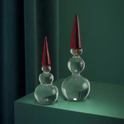 HADELAND GLASSVERK AS Julepynt-SNØMANN NISSE 17 CM Rød